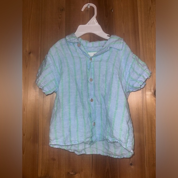 Zara Boys 100% Linen Button Down Size 18-24 Months - Picture 1 of 2